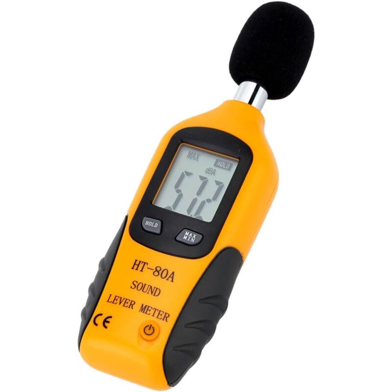 Sound Level Meter 40-130Dba, Professional Decibel Meter With Backlit Display (9V Battery Included) V1188-MS-227-2808
