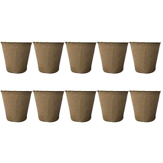 50 Pack ROund Fiber Pot 6X6Cm Seedling Pot Starter Pots Kits Gardening Pot For Seeds Plants V1188-MS-227-2811
