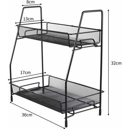Spice Rack 2 Layer Metal Spice Rack Large Vertical Spice Rack V1188-MS-227-2814