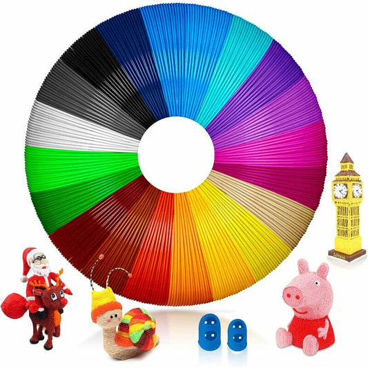 3D Pla Filament, 3D Refill 1.75Mm, 3D Filament 5M 20 Colors Each, Suitable For Kids And Adults, 3D Pen V1188-MS-227-2816
