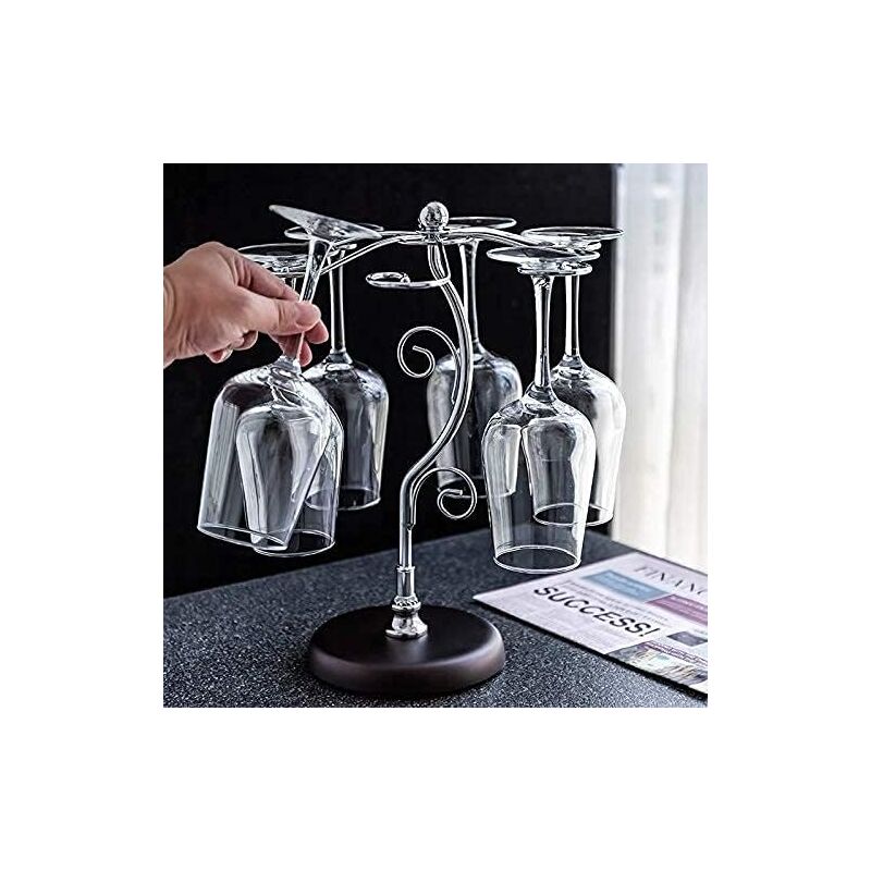 Countertop Wine Glass Rack - Air Drying System - Kitchen Glass Storage Rack - Wine Glass Storage Rack 35 X 25 V1188-MS-227-2820