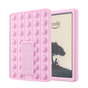Pop It Fidget Case for Kindle Paperwhite 5 (6.8") - Rainbow Silicone Protective Cover with Stand, Pink V1188-MS-305-023