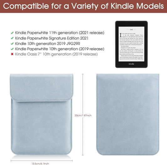 Universal Sleeve Case for 6", 6.8", Kindle Paperwhite/Colorsoft/Signature Edition 2024-2012 Sleeve Bag Pouch V1188-MS-305-027