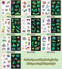 2026 World Cup Glow in the Dark Face Tattoos Waterproof Sweatproof Temporary Stickers 10 Sheets V1188-MS-305-031