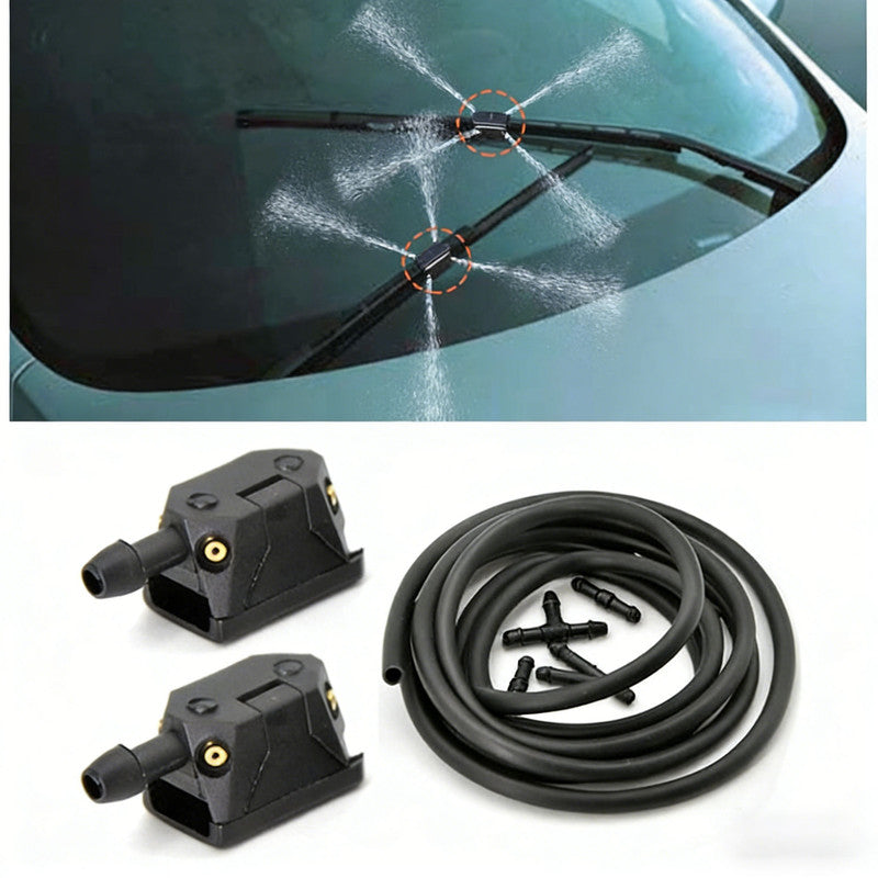 Adjustable 4-hole car wiper arm washer nozzle 8mm/9mm, compatible with Renault Espace 3 windshield washer V1188-MS-306-003