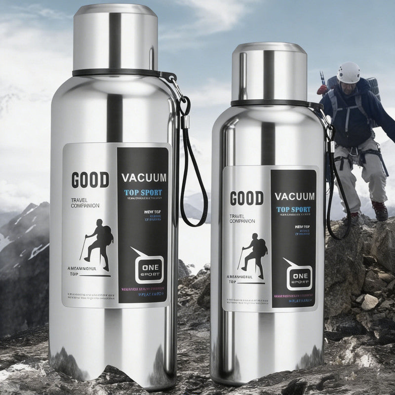 Antibacterial 316 Stainless Steel Vacuum Flask 600ml | Tea Infuser & Insulated Bottle for Hot/Cold Drinks V1188-MS-306-004