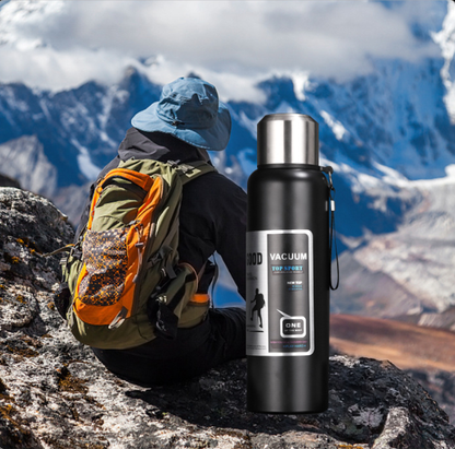 Antibacterial 316 Stainless Steel Vacuum Flask 600ml | Tea Infuser & Insulated Bottle for Hot/Cold Drinks V1188-MS-309-001