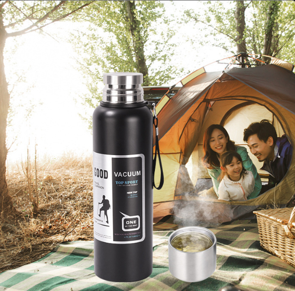 Antibacterial 316 Stainless Steel Vacuum Flask 600ml | Tea Infuser & Insulated Bottle for Hot/Cold Drinks V1188-MS-309-001