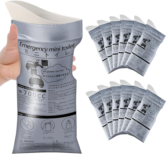 Disposable Emergency Urinal Bag, 8/12/20 Pack Portable Camping Pee Bags, Travel Pee Bags, Traffic Jam V1188-MS-309-008