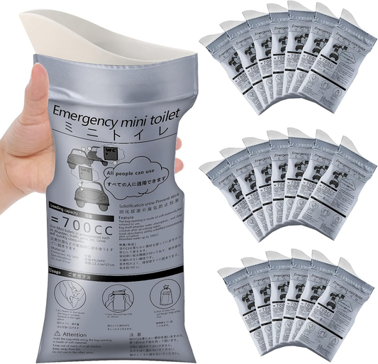 Disposable Emergency Urinal Bag, 8/12/20 Pack Portable Camping Pee Bags, Travel Pee Bags, Traffic Jam V1188-MS-309-009