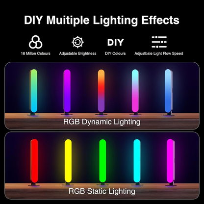 LED Light Bar, Music Sync RGB Light Bar, USB Ambient Lamp, Color Changing Gaming TV Backlight with Remote V1188-MS-309-021