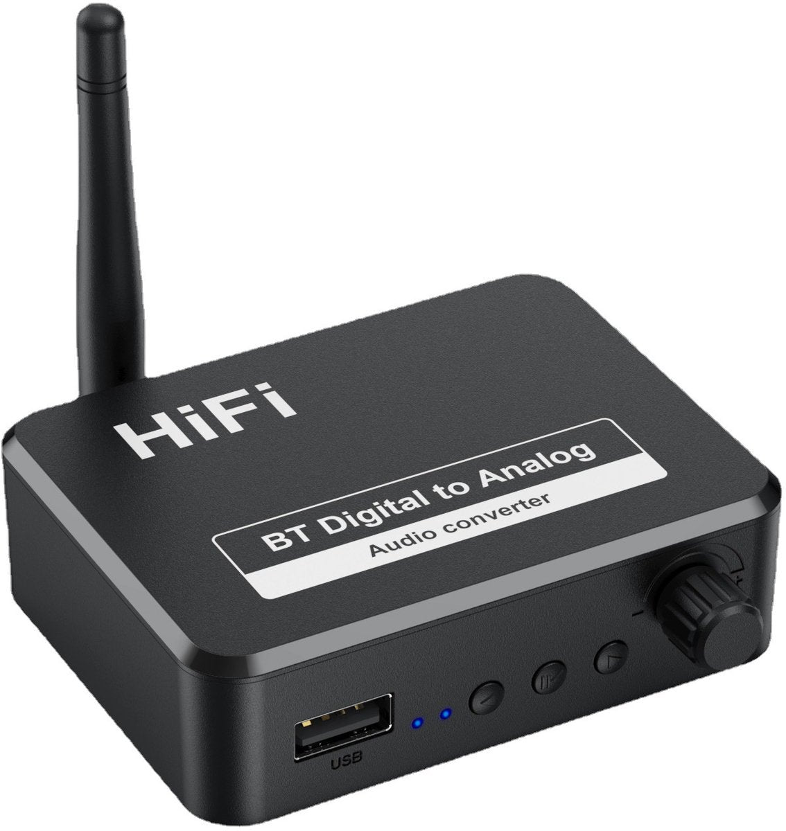 Bluetooth Receiver - Bluetooth Receiver for Audio - BT 5.3 - SPDIF/Optical/RCA Output - B35T - Black V1188-MS-313-0014
