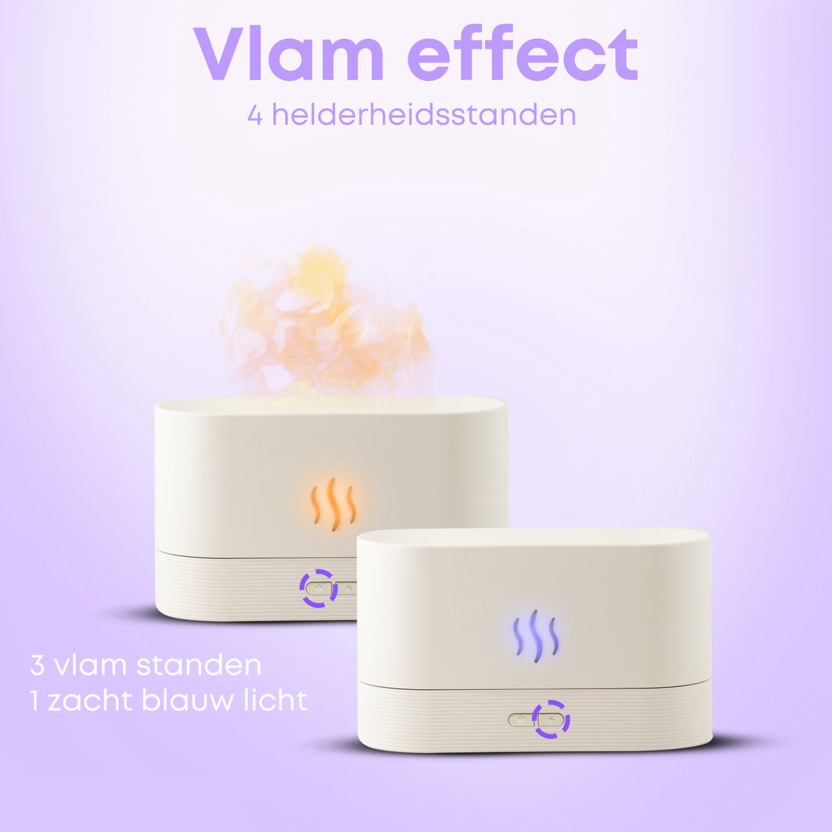 Boostiv Aroma Diffuser - Humidifier - Aromatherapy - Flame Effect - Aroma Diffuser V1188-MS-313-0047