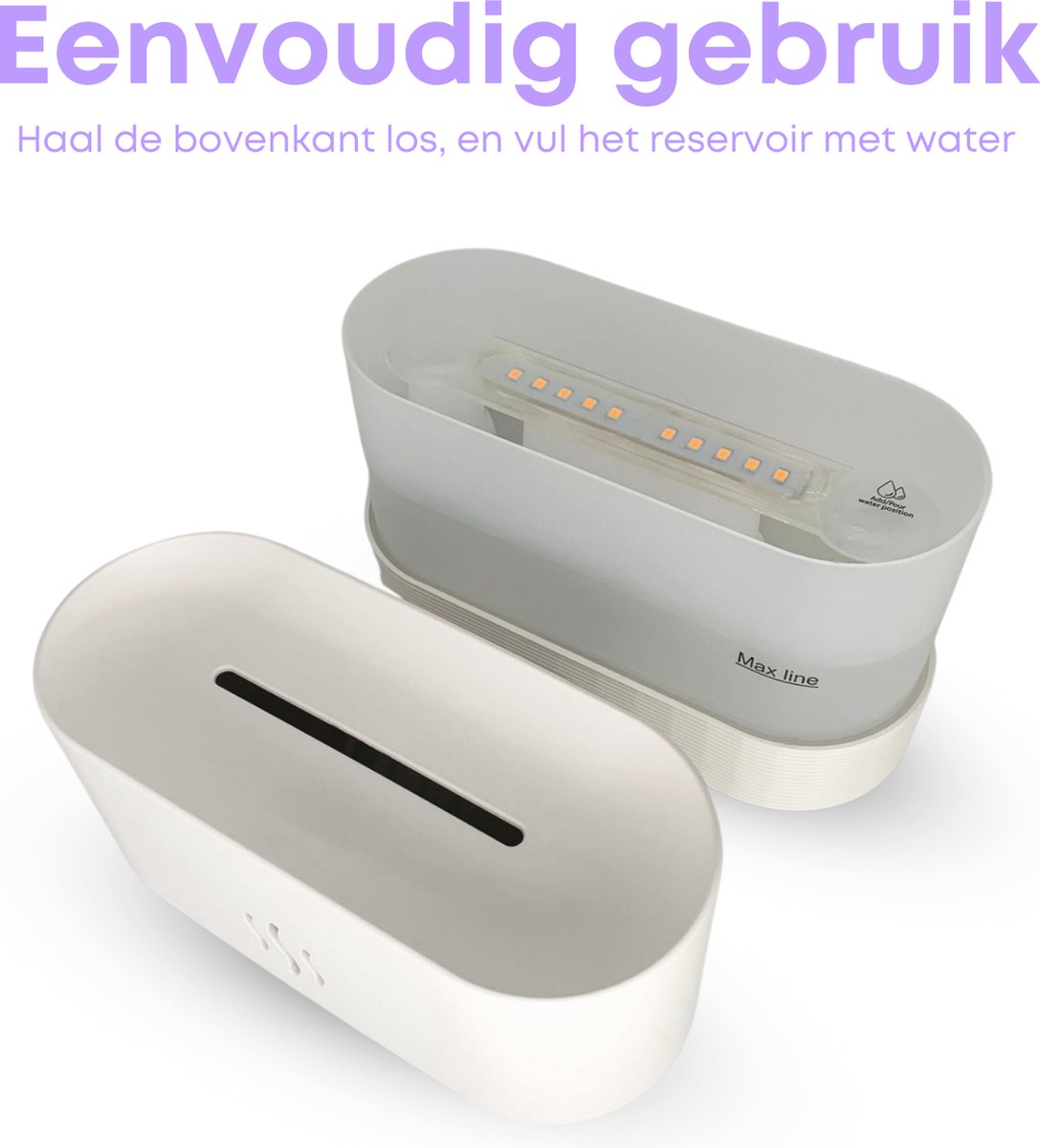 Boostiv Aroma Diffuser - Humidifier - Aromatherapy - Flame Effect - Aroma Diffuser V1188-MS-313-0047