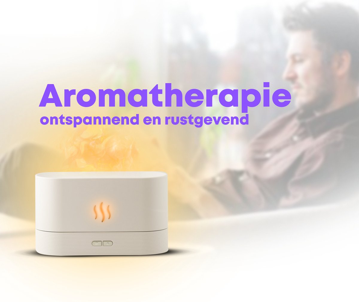 Boostiv Aroma Diffuser - Humidifier - Aromatherapy - Flame Effect - Aroma Diffuser V1188-MS-313-0047