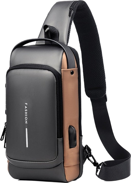 Shoulder Bag - Crossbody Bag - Men's and Women's - Waterproof - Anti-Theft - USB Port - V1188-MS-313-0050