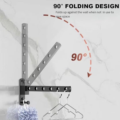 Wall-mounted clothesline - Wasrek - Clothesline - Wall-mounted clothesline - Foldable wall-mounted V1188-MS-313-0059