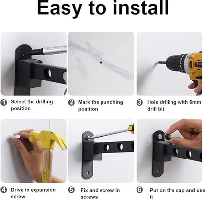 Wall-mounted clothesline - Wasrek - Clothesline - Wall-mounted clothesline - Foldable wall-mounted V1188-MS-313-0059