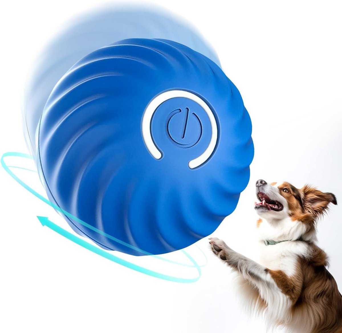 Interactive Dog Toy - Self-Rolling Dog Ball - Durable Automatic Dog Ball Blauw V1188-MS-313-0061
