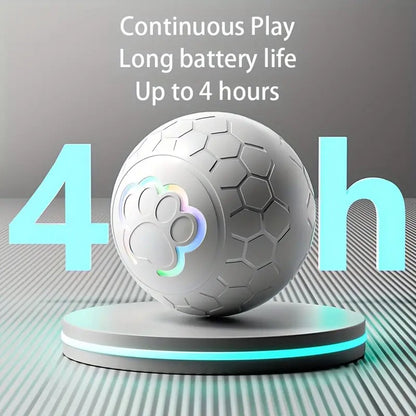 Interactive Dog Toy - Self-Rolling Dog Ball - Durable Automatic Dog Ball, Light Grey - 5.6 cm V1188-MS-313-0062