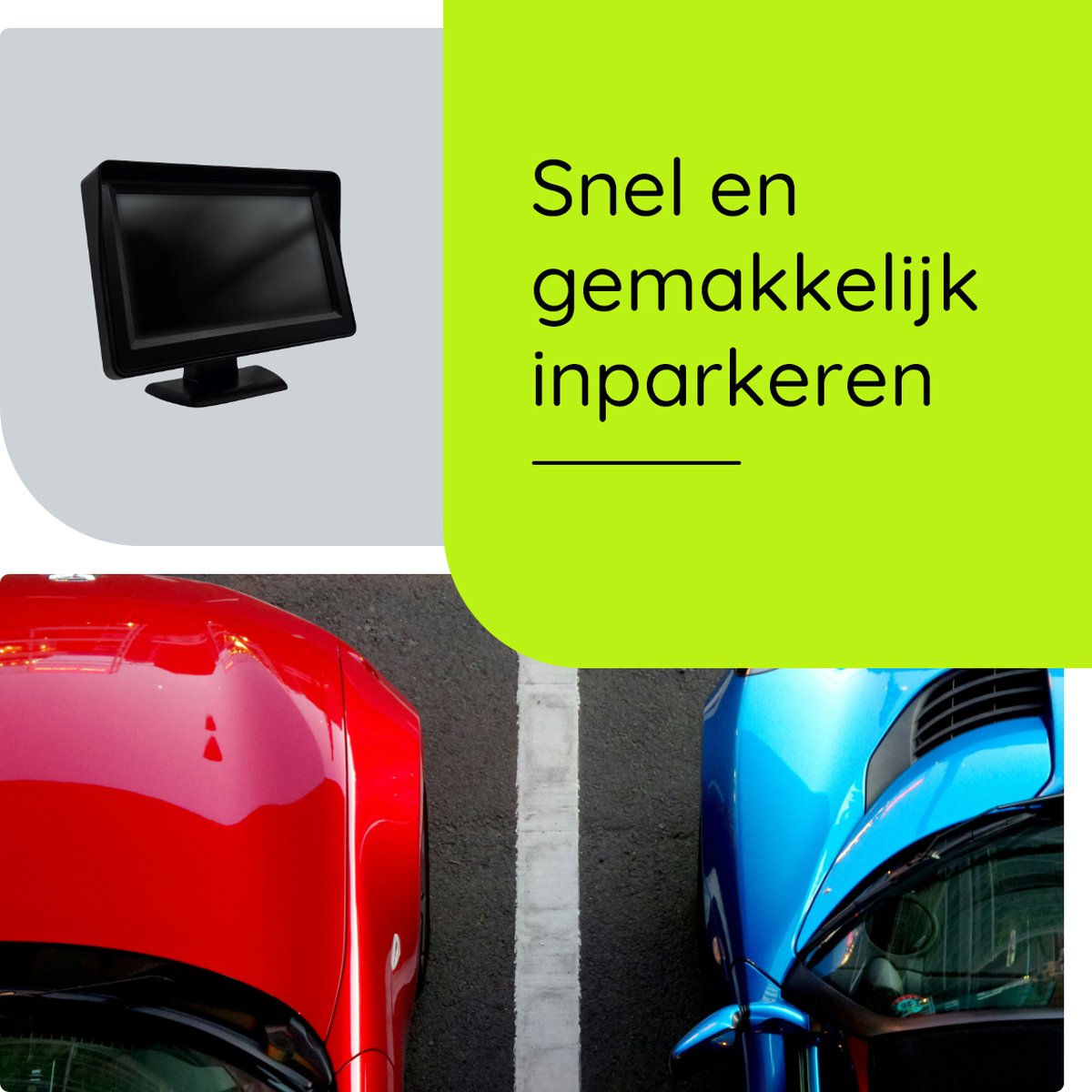 Procar ARC1 HD Parking Backup Camera + 4.3-inch TFT LCD Monitor - Black V1188-MS-313-0071