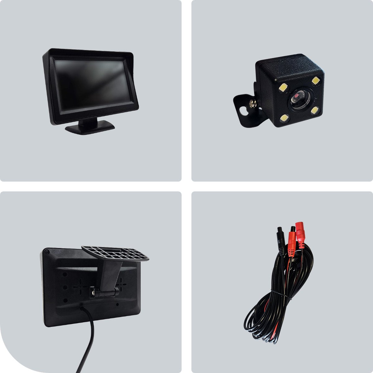 Procar ARC1 HD Parking Backup Camera + 4.3-inch TFT LCD Monitor - Black V1188-MS-313-0071