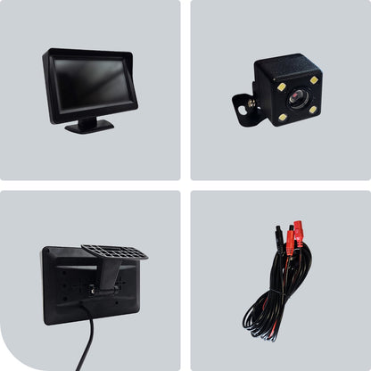 Procar ARC1 HD Parking Backup Camera + 4.3-inch TFT LCD Monitor - Black V1188-MS-313-0071
