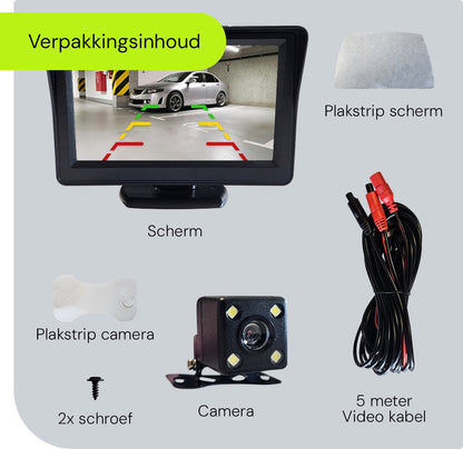 Procar ARC1 HD Parking Backup Camera + 4.3-inch TFT LCD Monitor - Black V1188-MS-313-0071