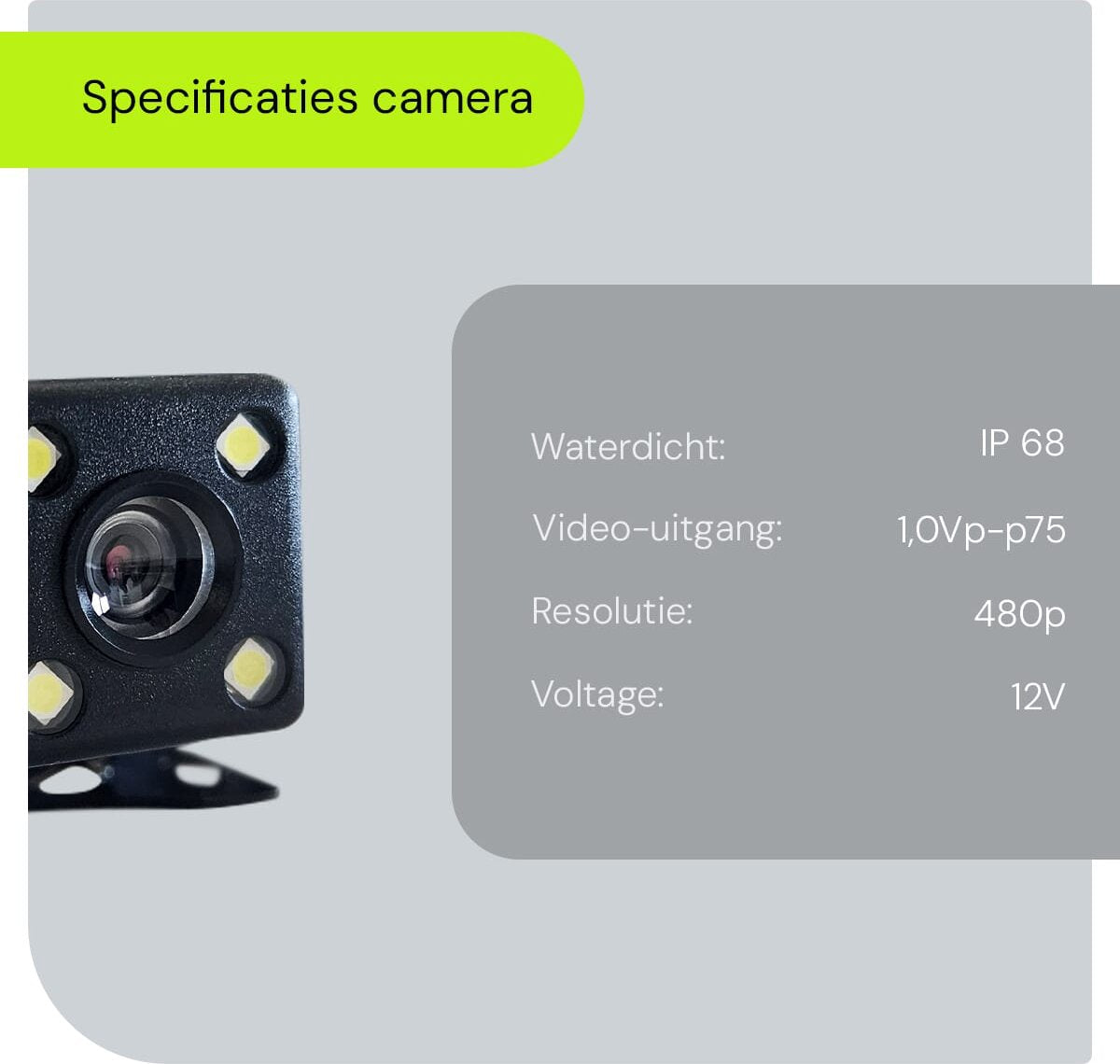 Procar ARC1 HD Parking Backup Camera + 4.3-inch TFT LCD Monitor - Black V1188-MS-313-0071