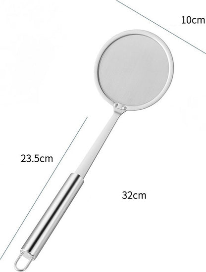 Set of 2 hanging skimmers with handle, Kitchen Tools, silver, 32 cm, stainless steel V1188-MS-313-0076