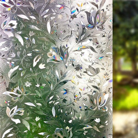 Window film - decorative window film - window sticker - 45x300 cm - Static cling - 3D Orchid - UV-resistant - V1188-MS-313-0077