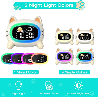 Sleep Trainer Alarm Clock Moon Sun Sound Machine Night Light Digital Battery Powered - Sleep Trainer for V1188-MS-313-0092