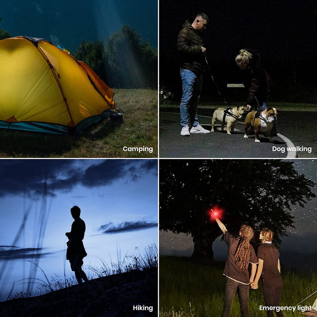 Flashlight - Rechargeable LED - Military Flashlight - 100,000 lumens - with 7 modes - COB side light - V1188-MS-313-0098