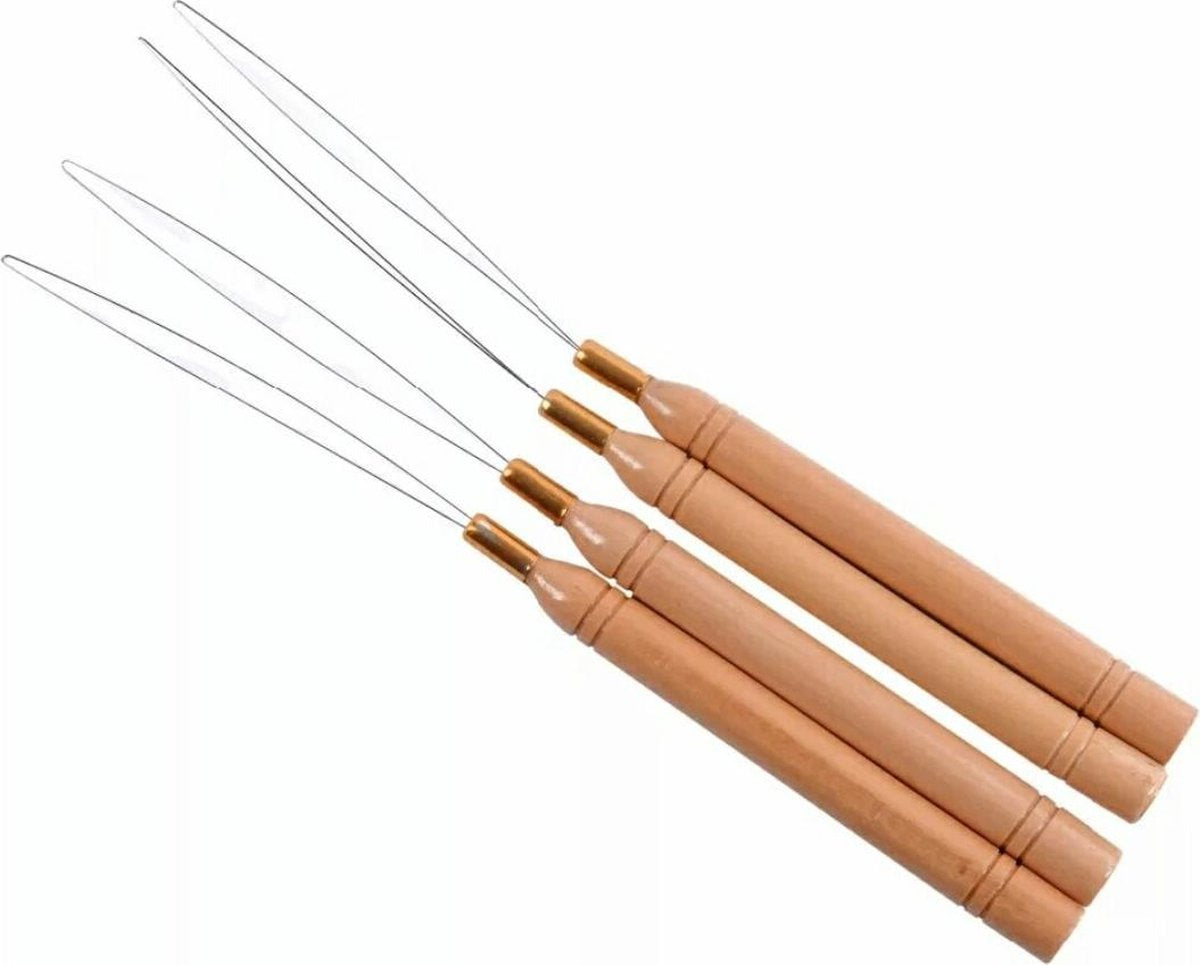 Microring Loop - Microring Needle 4 pieces - hair extensions - threading - beads V1188-MS-313-0101