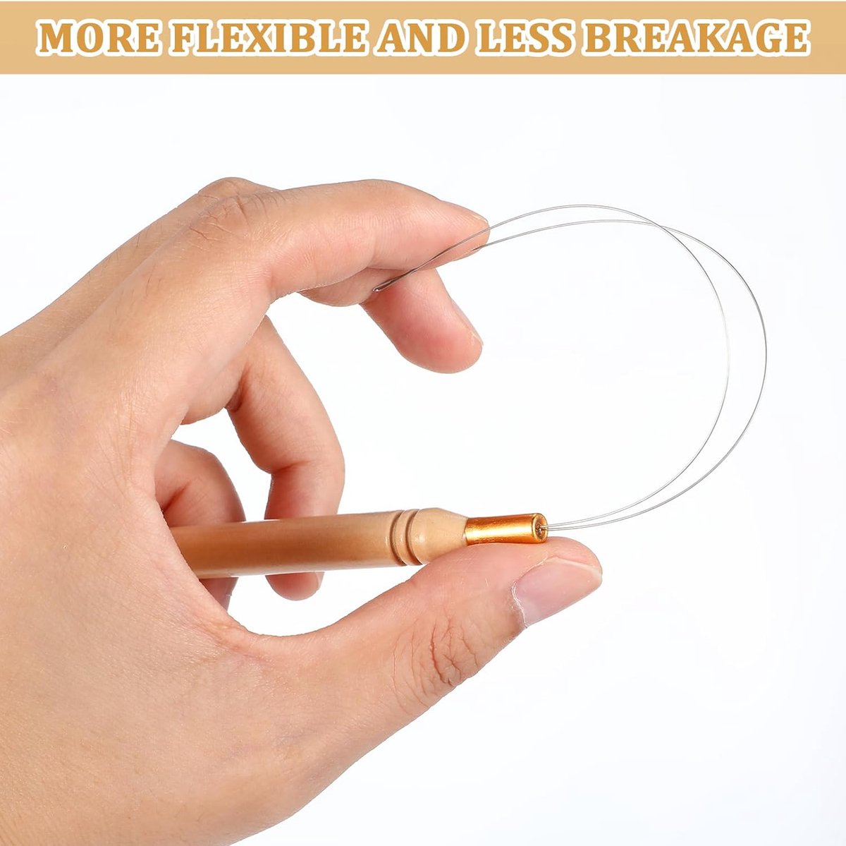 Microring Loop - Microring Needle 4 pieces - hair extensions - threading - beads V1188-MS-313-0101