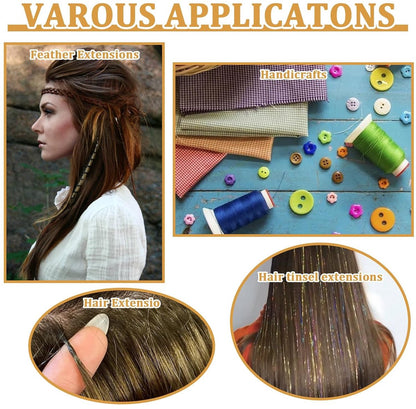 Microring Loop - Microring Needle 4 pieces - hair extensions - threading - beads V1188-MS-313-0101
