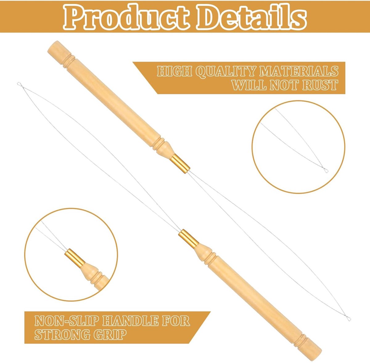Microring Loop - Microring Needle 4 pieces - hair extensions - threading - beads V1188-MS-313-0101