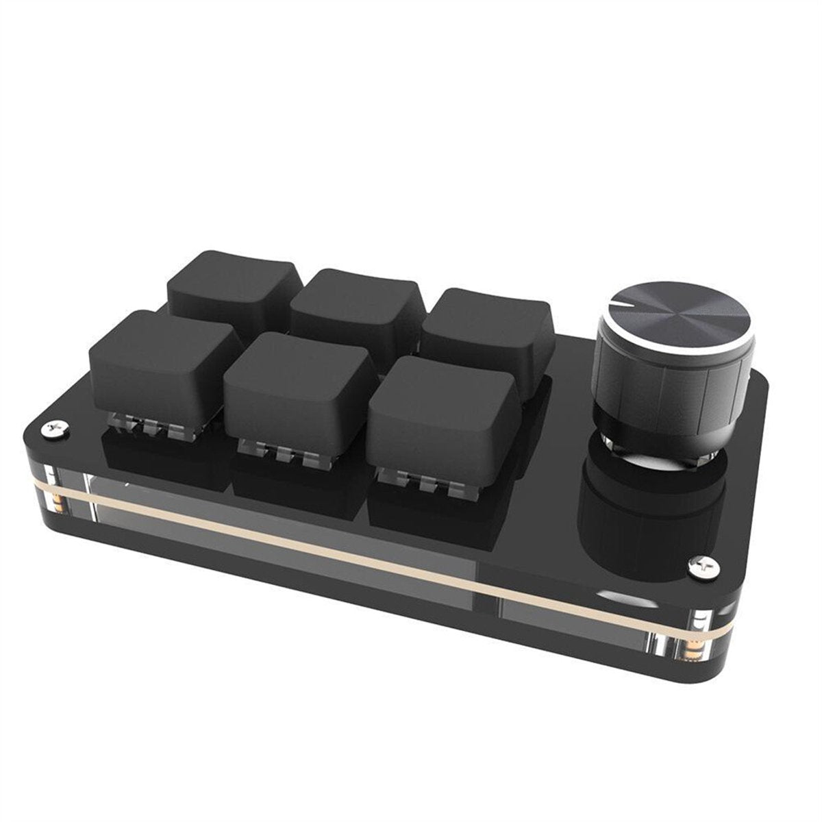 Mini 6-button keyboard, programmable keys, customizable shortcuts, mechanical USB keyboard V1188-MS-313-0109