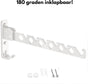 Wall-mounted coat rack - foldable - white - 35 cm - coat hook - hanger - drying rack V1188-MS-313-0110