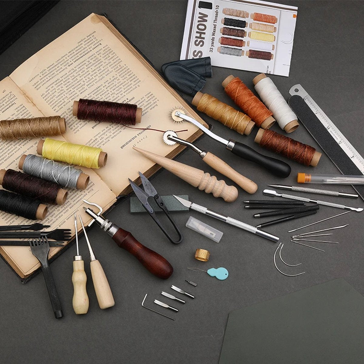 ShopEighty8 - Leather - Leather Processing - Leatherworking Tools - Professional Leather Craft Tool Set - V1188-MS-313-0114