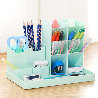 13-Compartment Pencil Holder - Desk Organizer - Pencil Holder - Office Accessories -White V1188-MS-313-0121