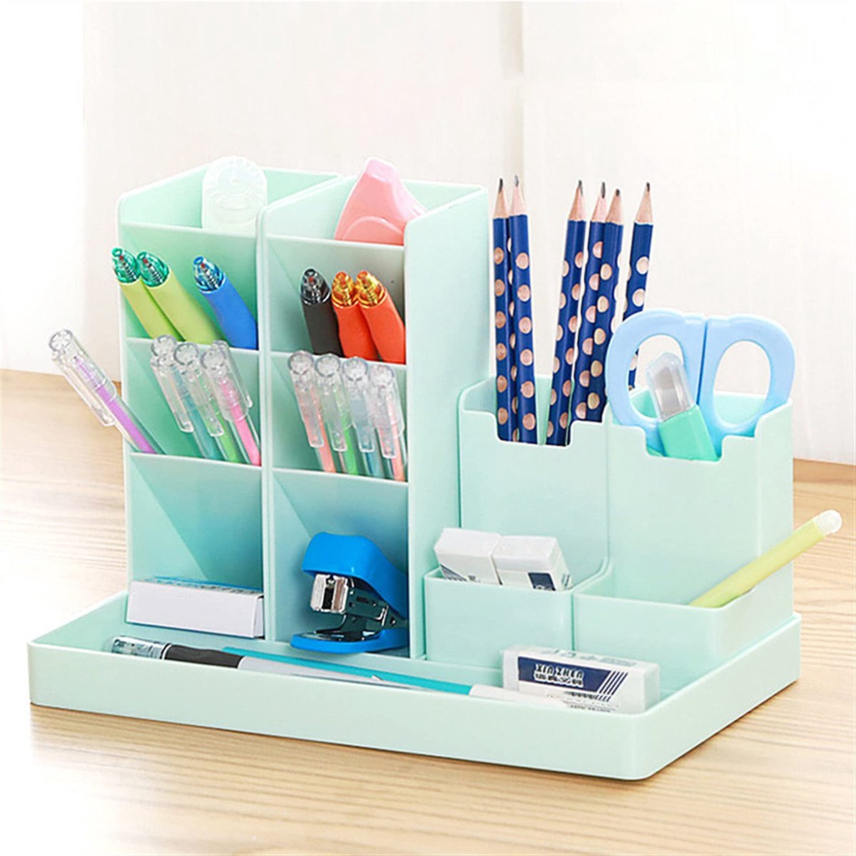 13-Compartment Pencil Holder - Desk Organizer - Pencil Holder - Office Accessories -White V1188-MS-313-0121