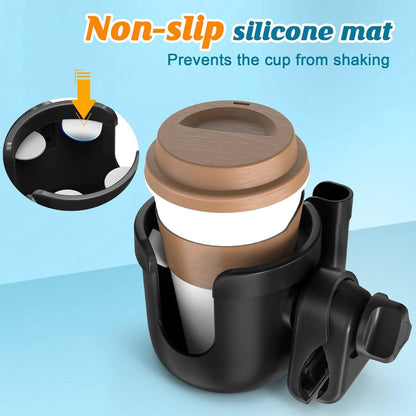Stroller cup holder, universal stroller/pram cup holder, baby stroller organizer, drink and coffee cup holder V1188-MS-313-0130