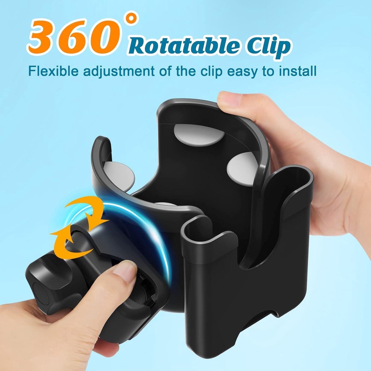 Stroller cup holder, universal stroller/pram cup holder, baby stroller organizer, drink and coffee cup holder V1188-MS-313-0130