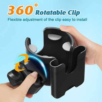 Stroller cup holder, universal stroller/pram cup holder, baby stroller organizer, drink and coffee cup holder V1188-MS-313-0130