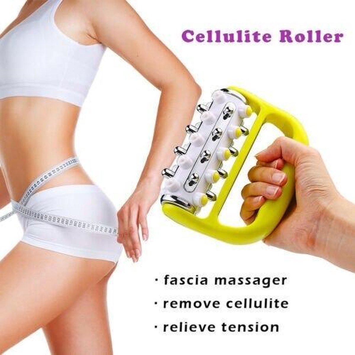WiseGoods Luxury Massage Roller - Massage Device - Anti-cellulite Roller - Anti-cellulite Roller - Roller - V1188-MS-313-0134