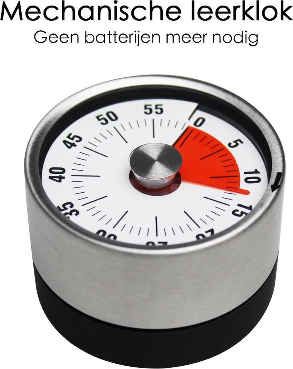 FLOKOO Leather and Metal Clock V1188-MS-313-0135