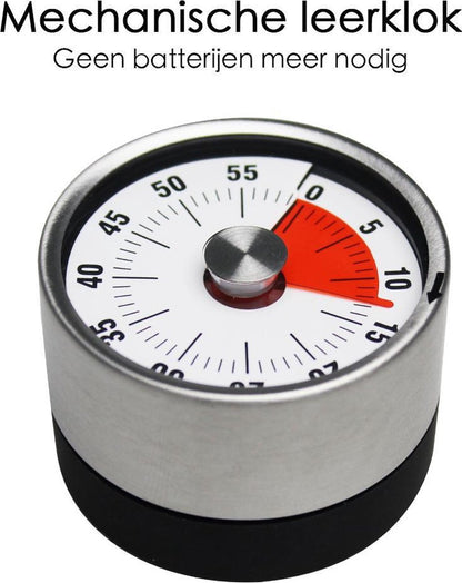 FLOKOO Leather and Metal Clock V1188-MS-313-0135