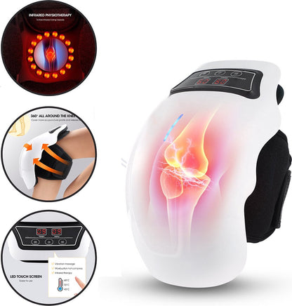 Deluqse Knee Massager - Infrared - Vibration Massage - Cordless - Thermal Massage - Pain Relief - Red Light V1188-MS-313-0137