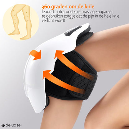 Deluqse Knee Massager - Infrared - Vibration Massage - Cordless - Thermal Massage - Pain Relief - Red Light V1188-MS-313-0137